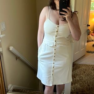 White Anthropologie Dress with Buttons